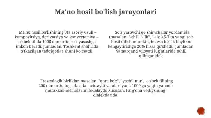 Ma'no hosil bo'lish jarayonlari 3