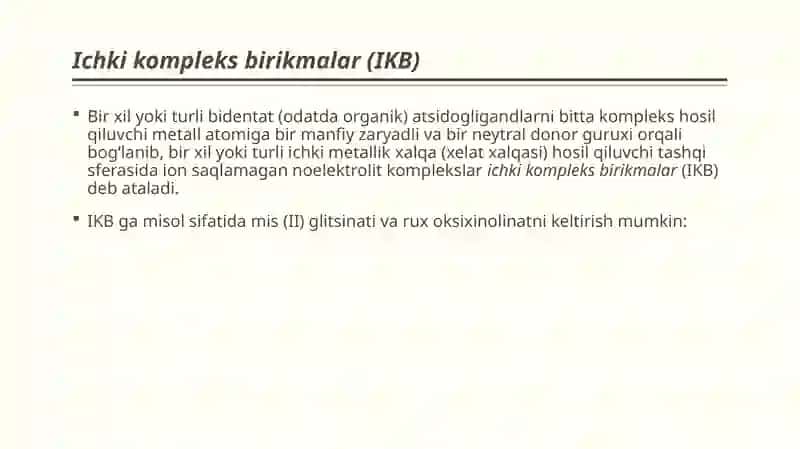 Analizda qo’llaniladigan kompleks birikmalar 3