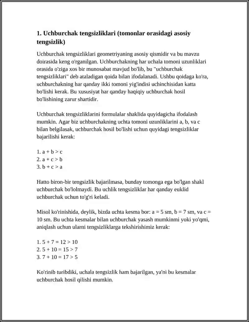 GEOMETRIK TENGSIZLIKLAR 3