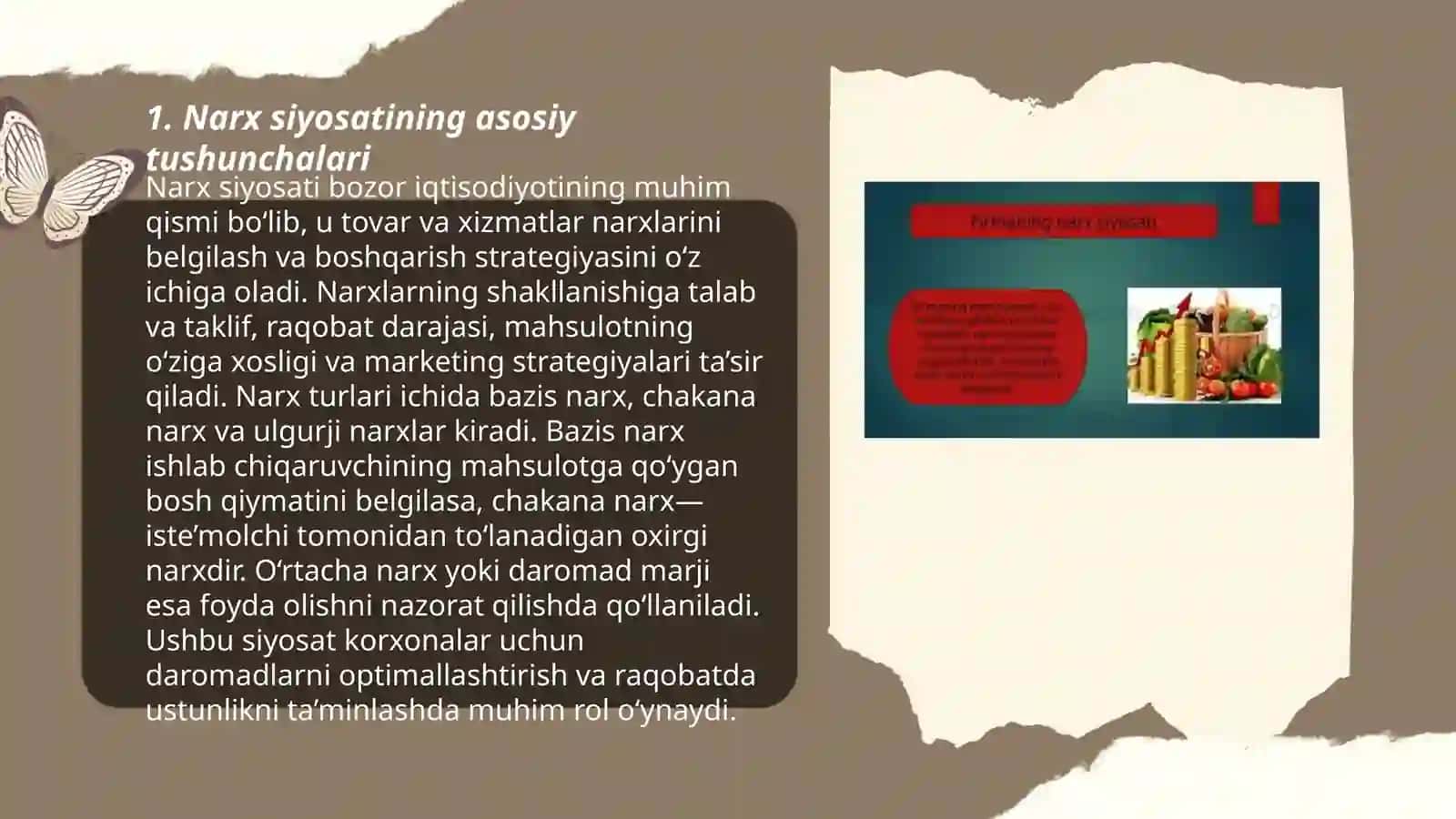 Narx siyosati va narx strategiyalari 3