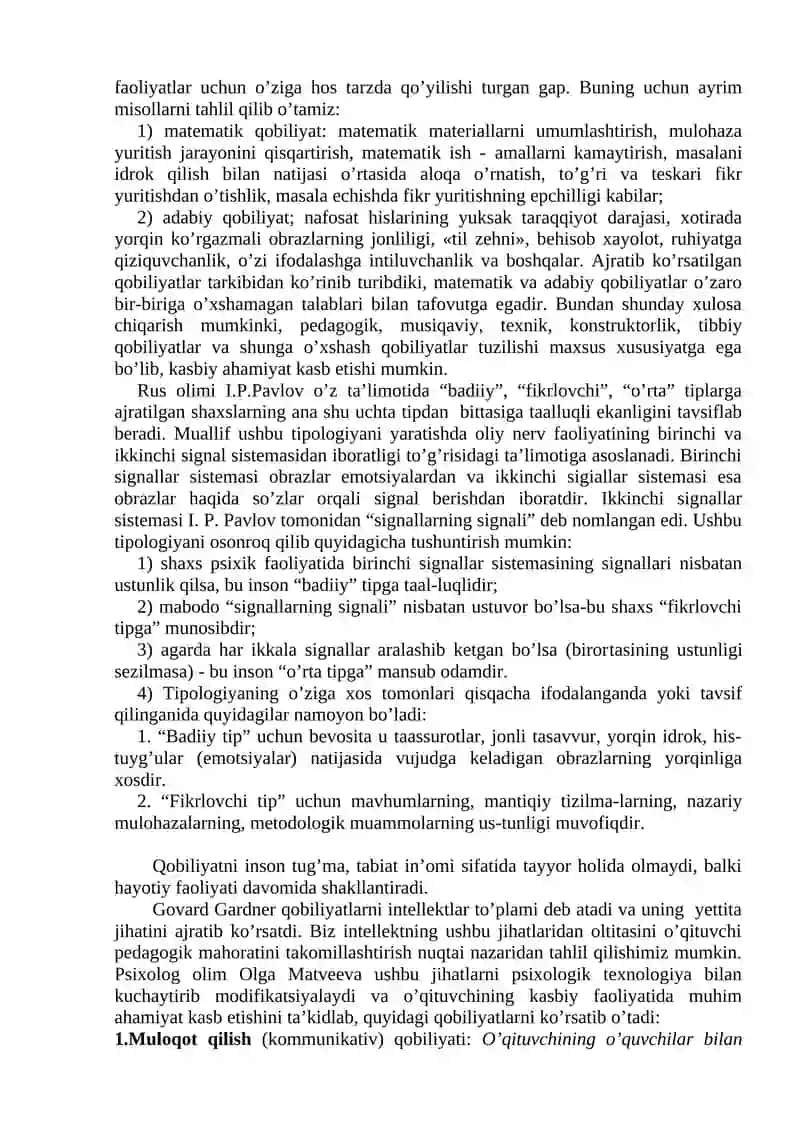 O’qituvchi Faoliyatida Pedagogik Qobiliyat 3