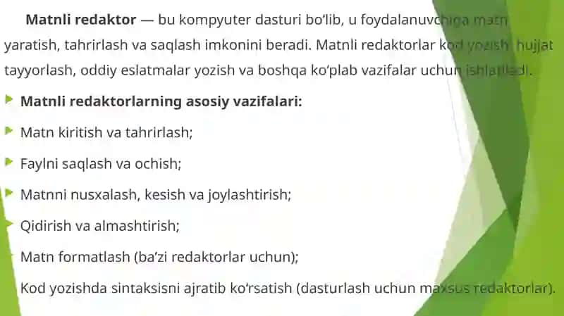 Zamonaviy matn redaktorlari 3