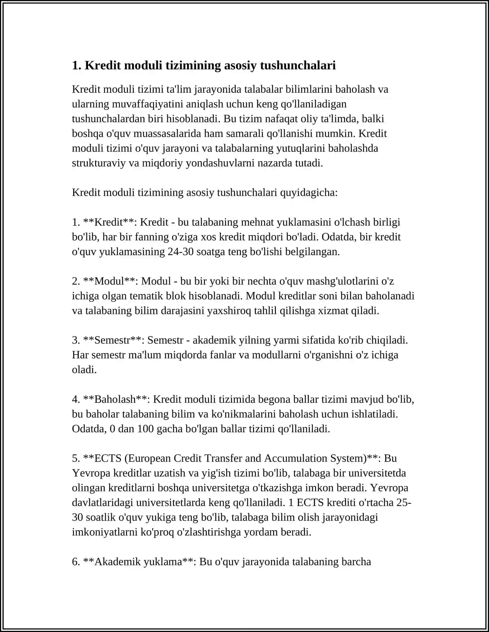 KREDIT MODUL TIZIMI HAQIDA TUSHUNCHA 3