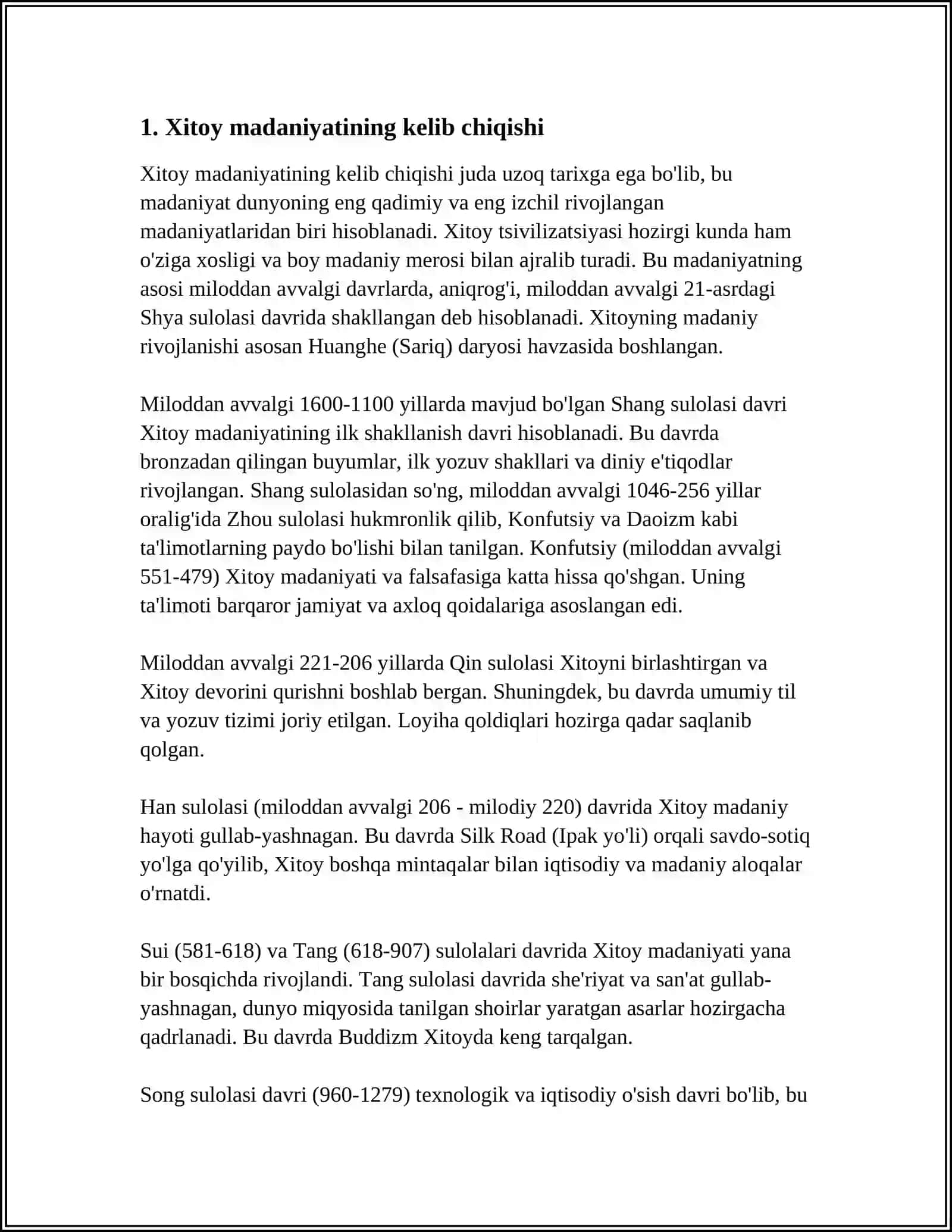 QADIMGI XITOY MADANIYATI 3