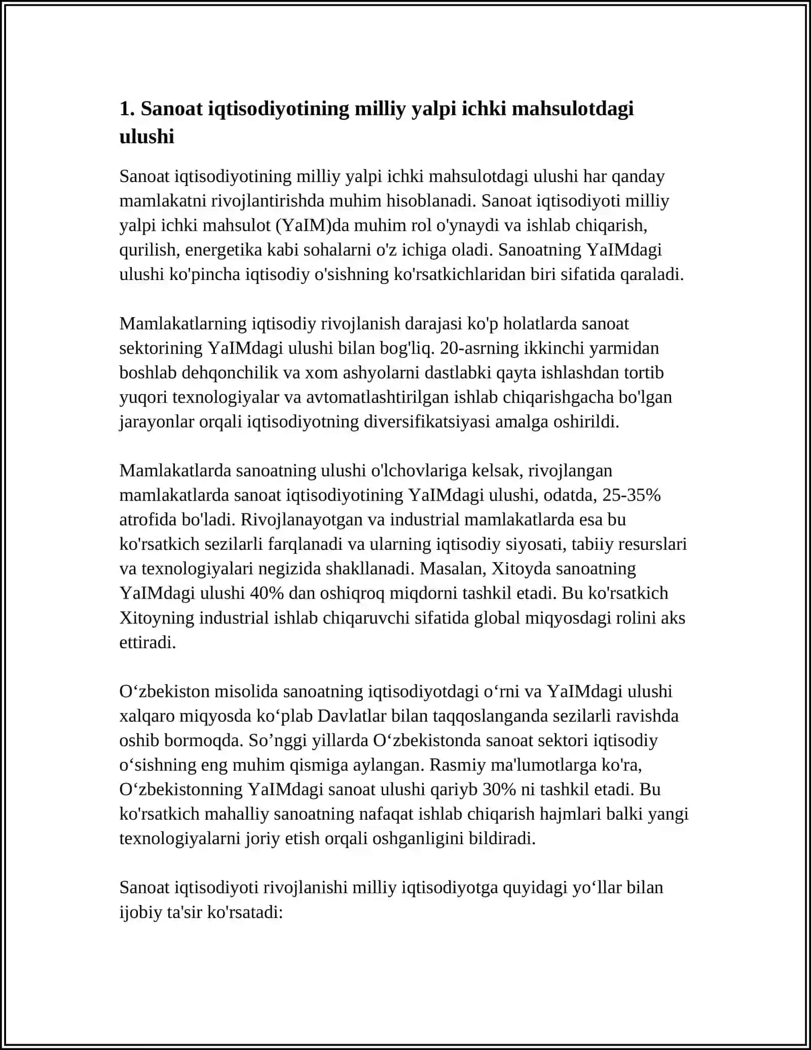 SANOAT IQTISODIYOTINING MOHIYATI 3