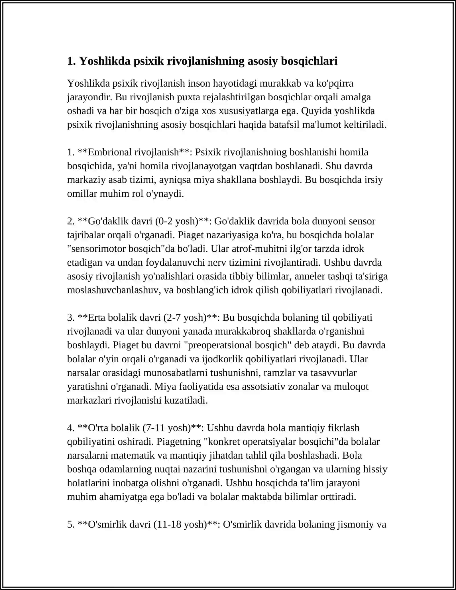 YOSHLIK DAVRIDA PSIXIK RIVOJLANISH 3