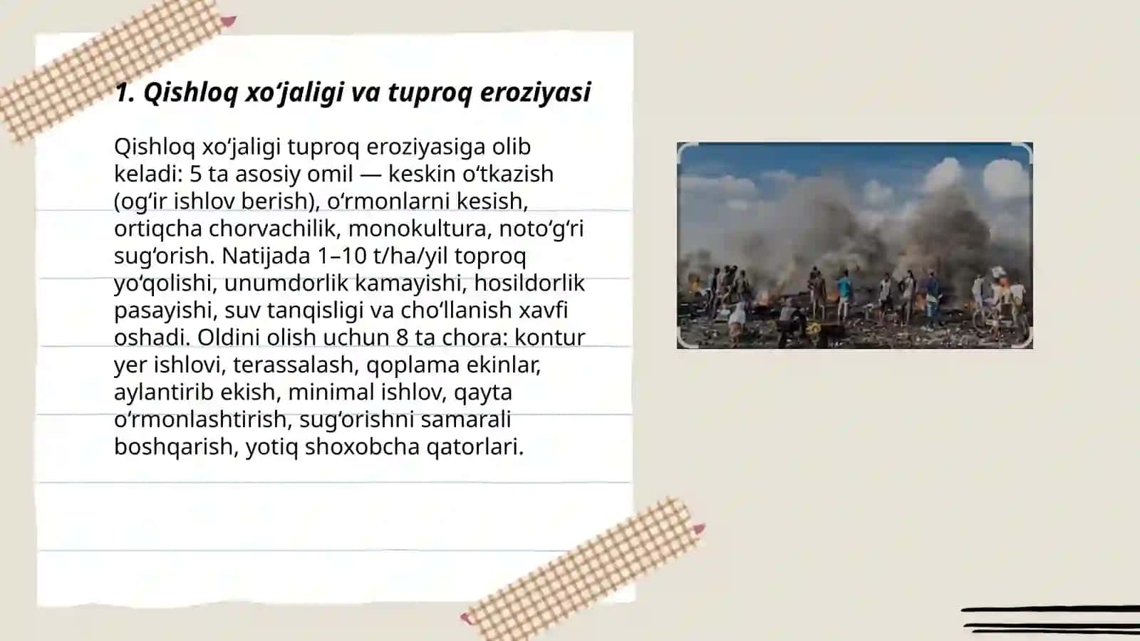 Insonning faoliyatining tabiatga ta‘siri va tabiatning javobi 3