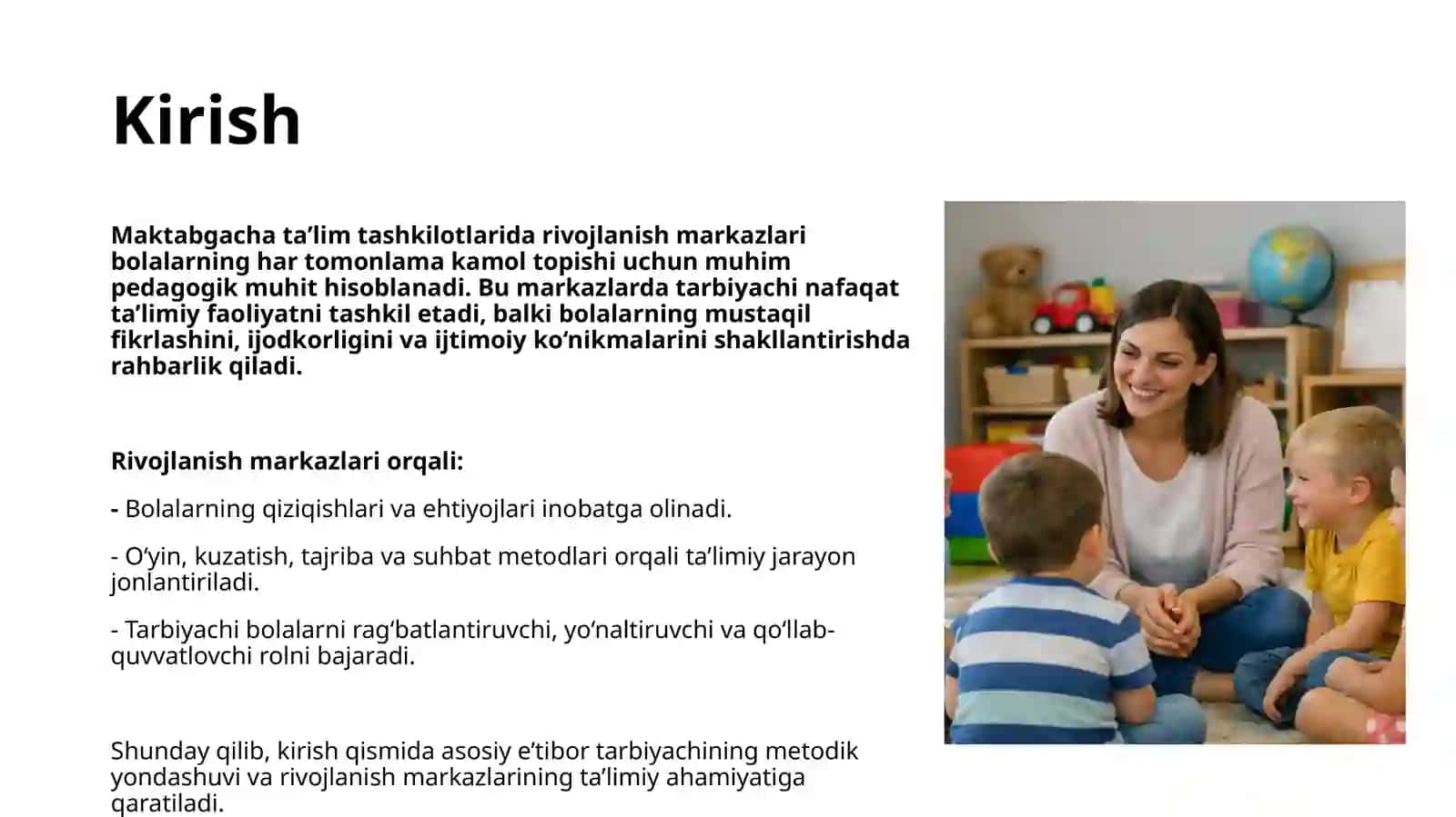 Rivojlanish markazlari 3