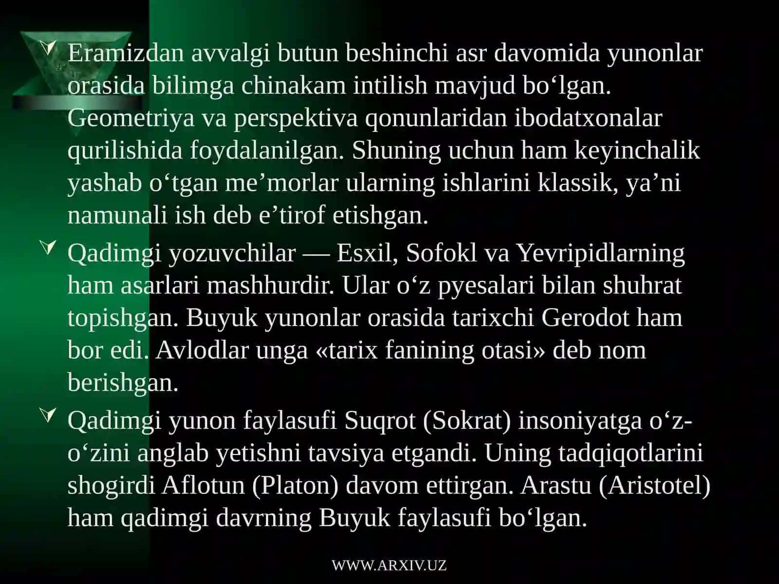 Qadimgi Yunoniston Falsafasi 3