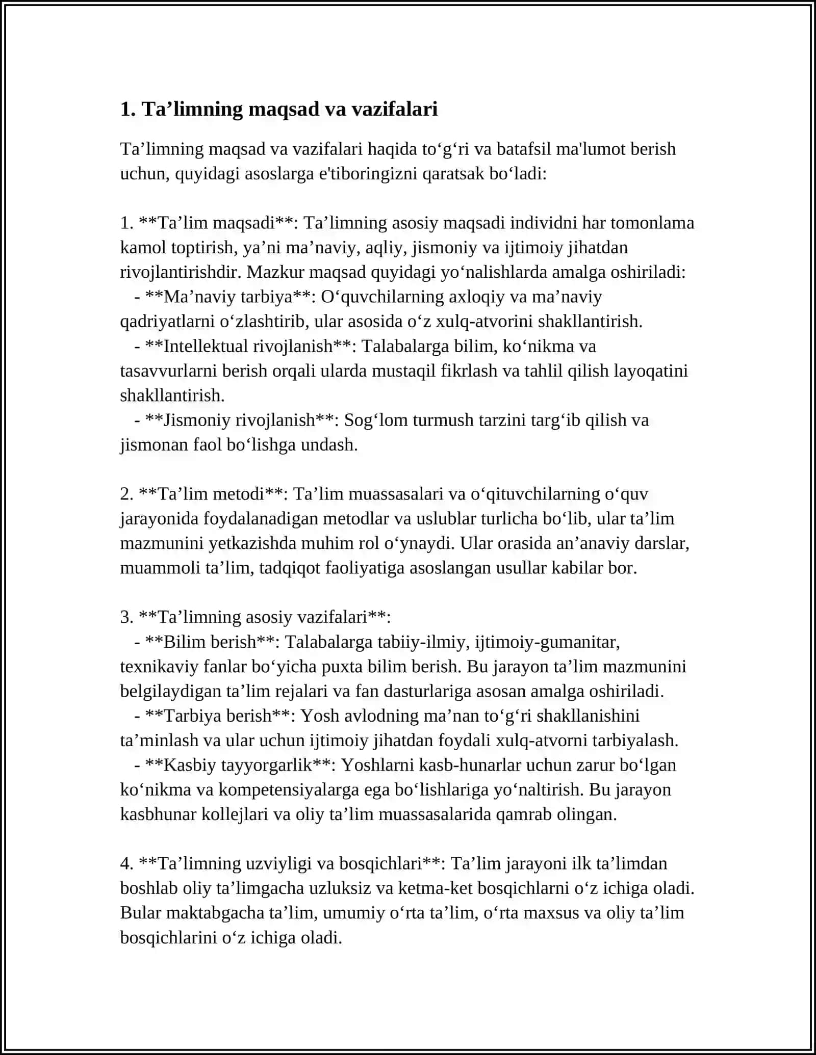 TALIMNING MAZMUNI 3