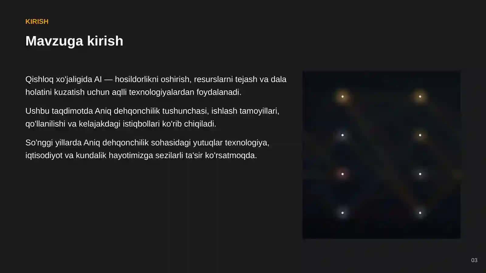 Aniq dehqonchilik: asoslari va qo'llanilishi 3