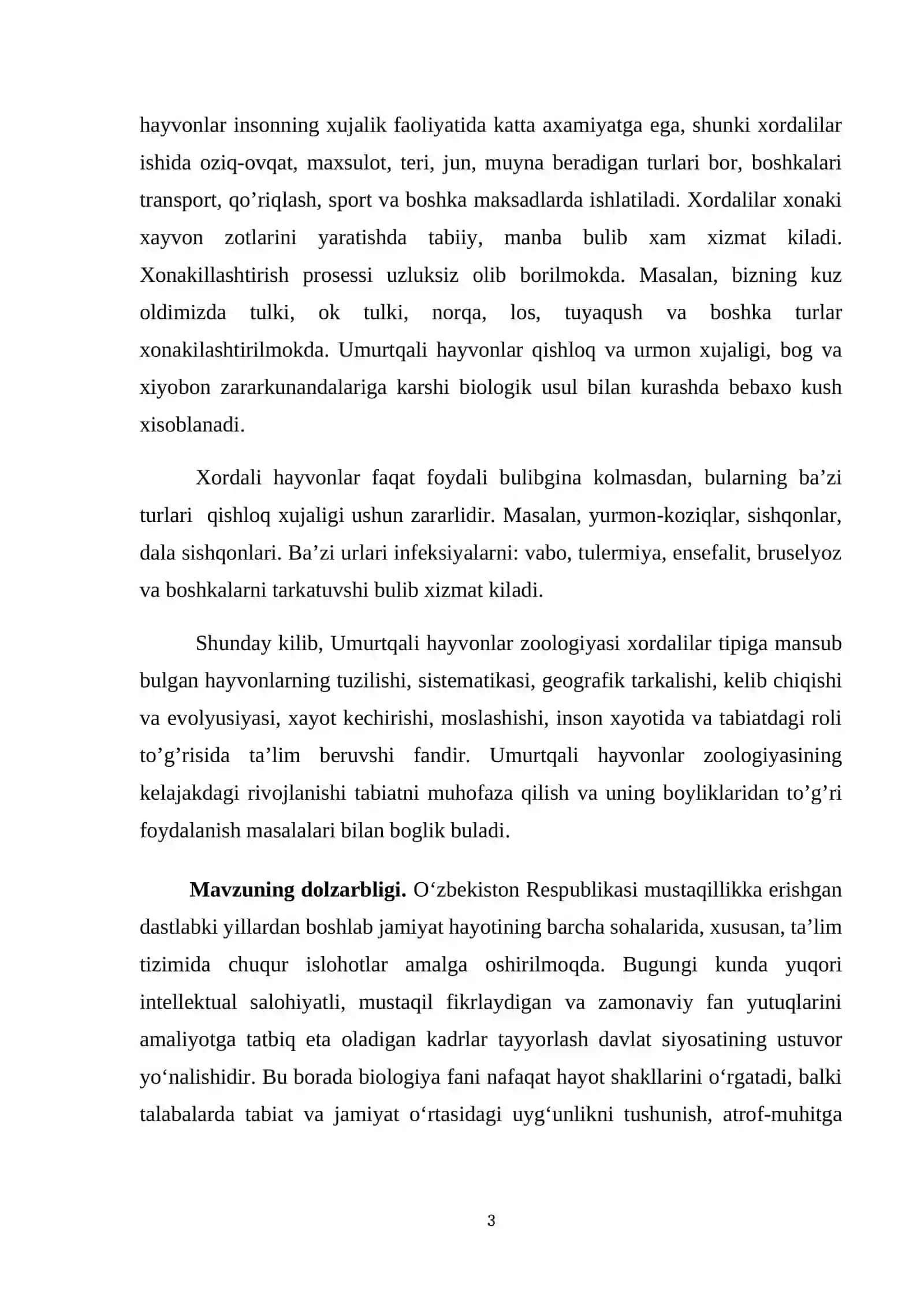 Xordali hayvonlar haqida tushuncha 3