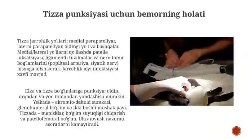 Tizza Bo'g'im Punksiyasi Texnikalari 3