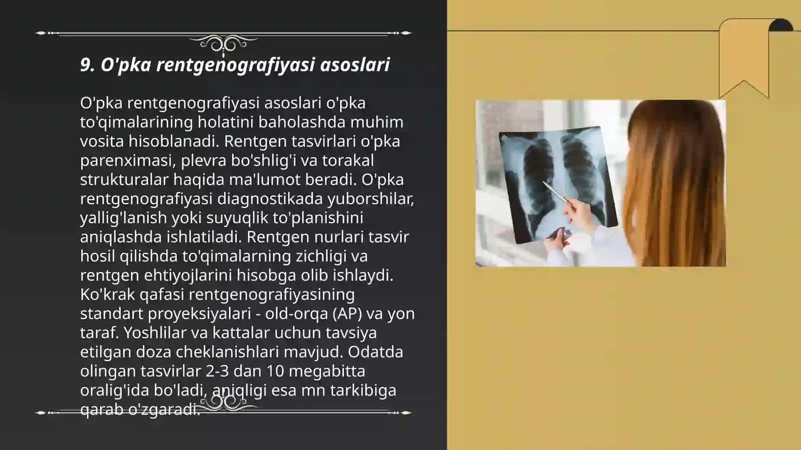 Kòkrak qafasi a'zolari nur tekshiruvi usullari 3