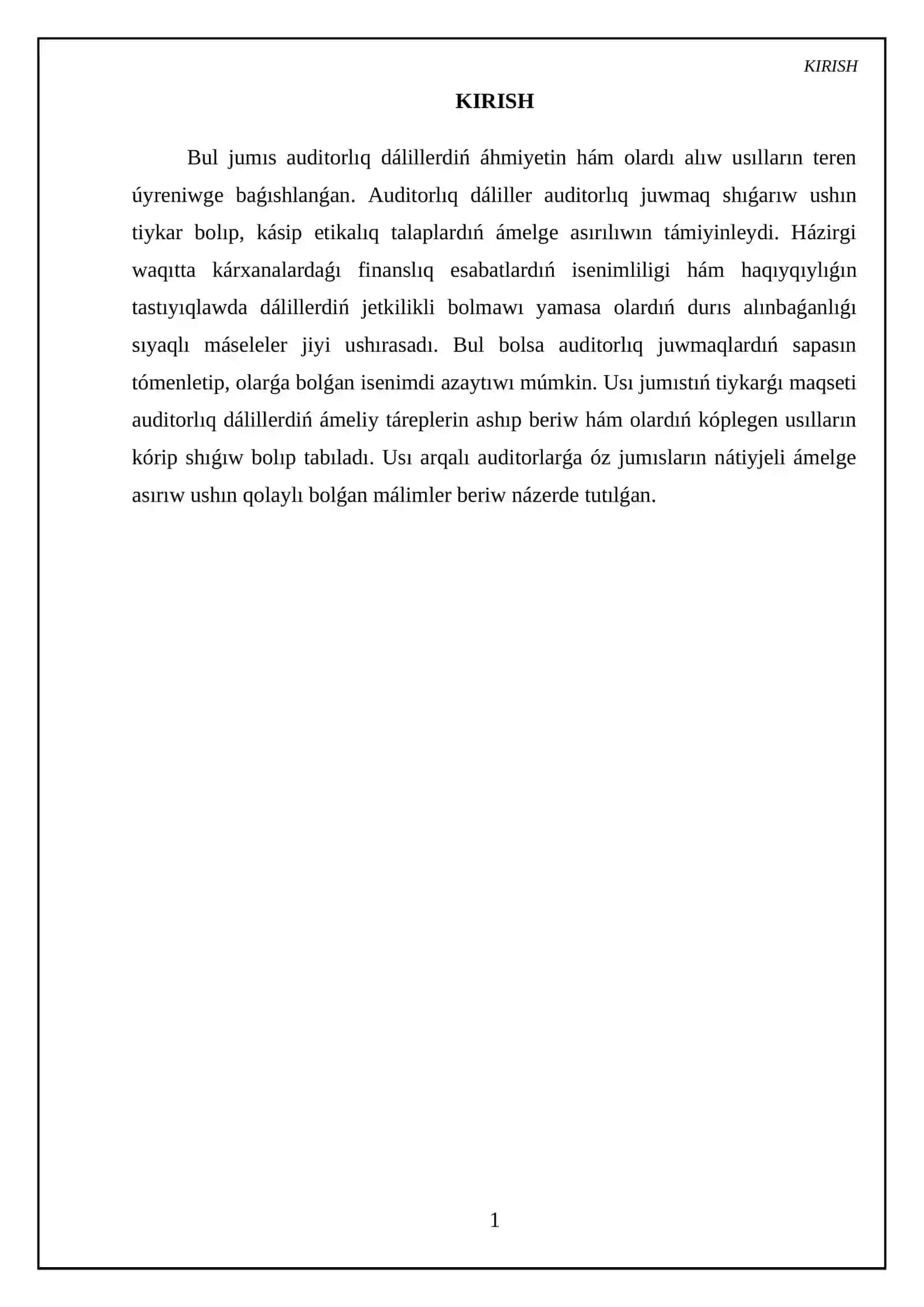 Auditorlıq dáliller hám olardı alıw usılları 3