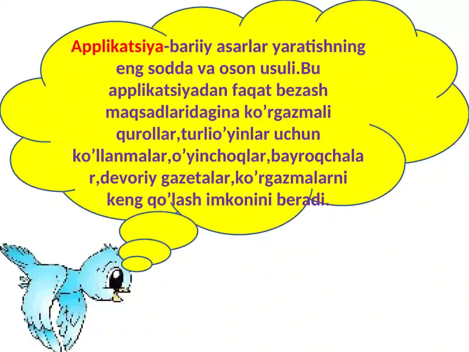 Applikatsiya ishlarini bajarish va uning turlari 3