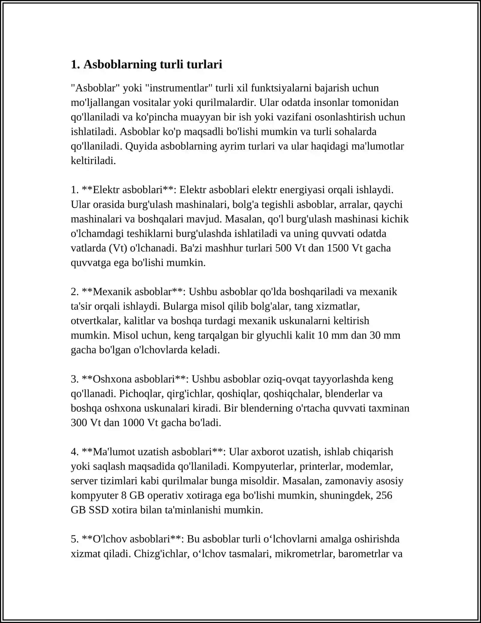 MUSIQA ASBOBLARINI CHALISH 3