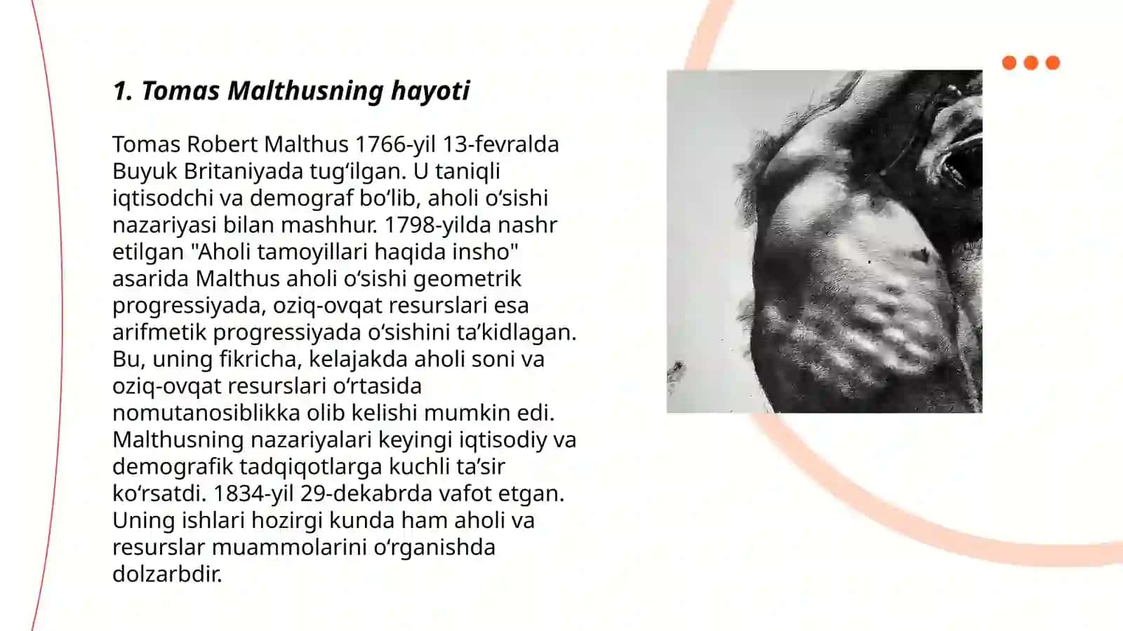 Tomas Malthus (1766–1834) 3