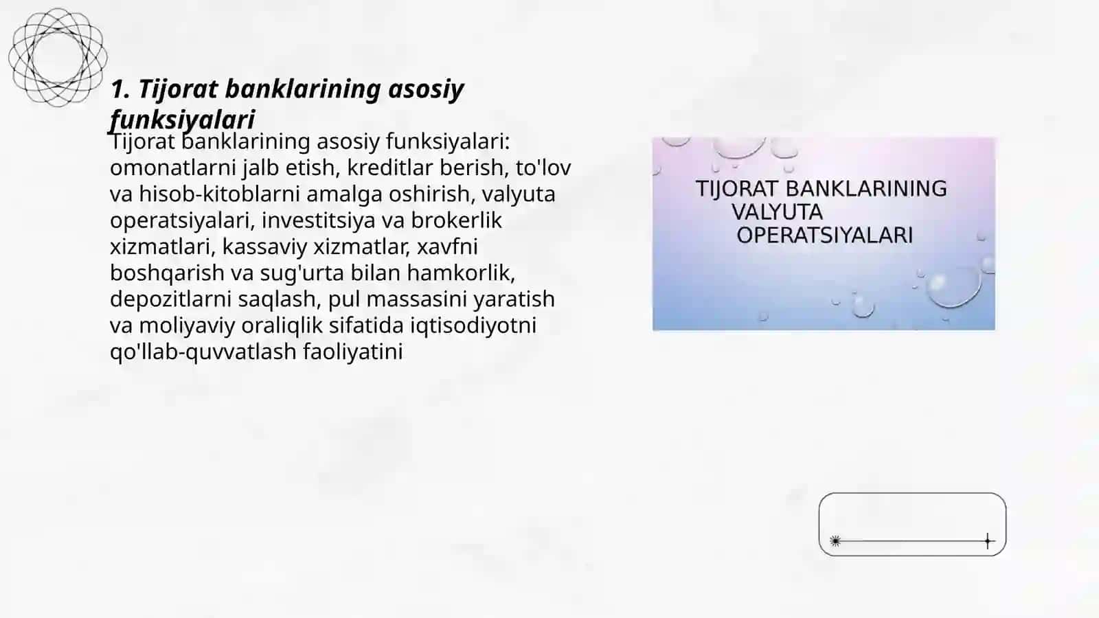 Tijorat banklari:funktsiyalari va operatsiyalari 3