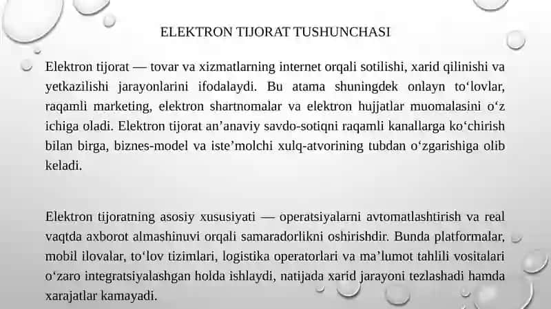 Elektron tijorat mazmuni iqtisodiy ahamiyati va tarkibi 3