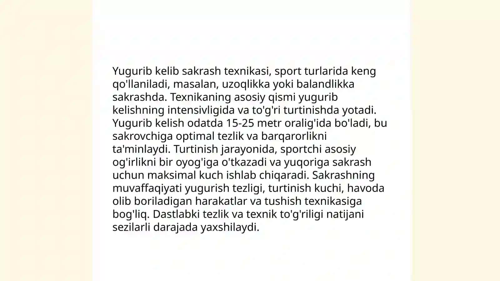 Yugurib kelib tayanib sakrashlar 3