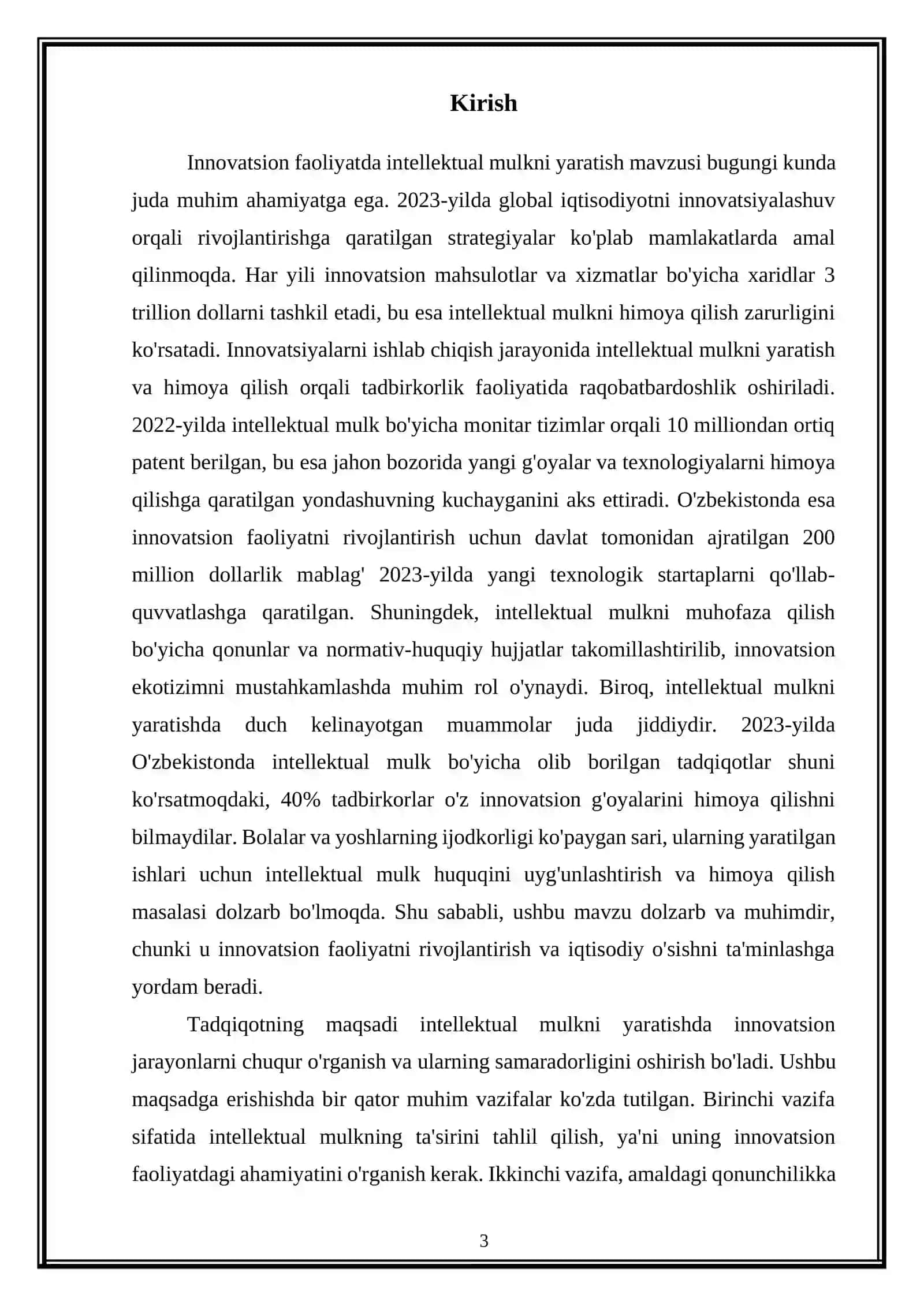 Innavatsion faoliyatda intellektual mulkni yaratish 3
