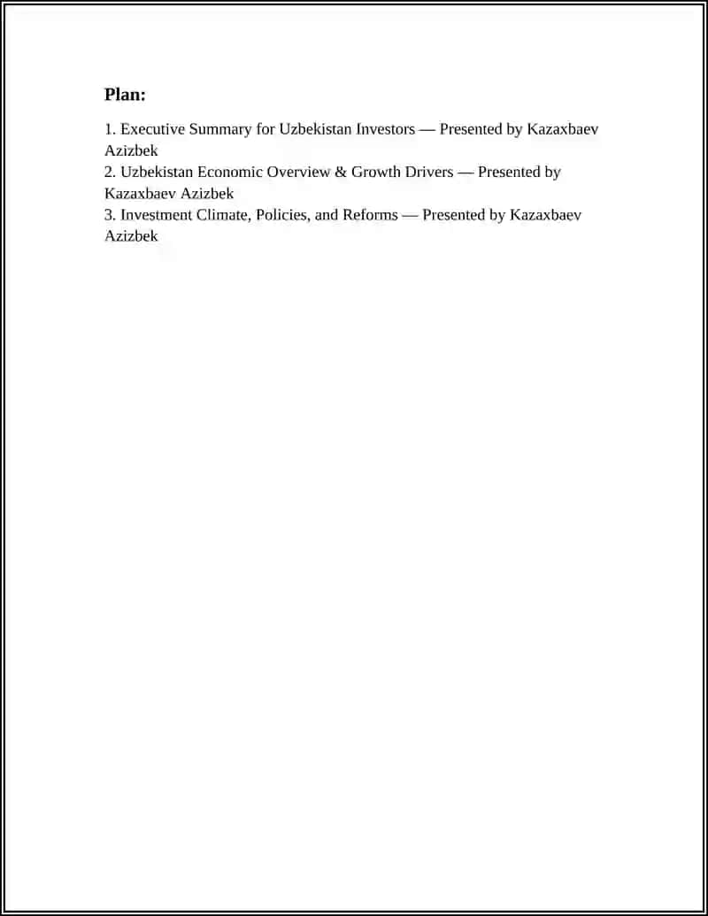 MAVZU UZBEKISTON INVESTORS BOSHIGA 3