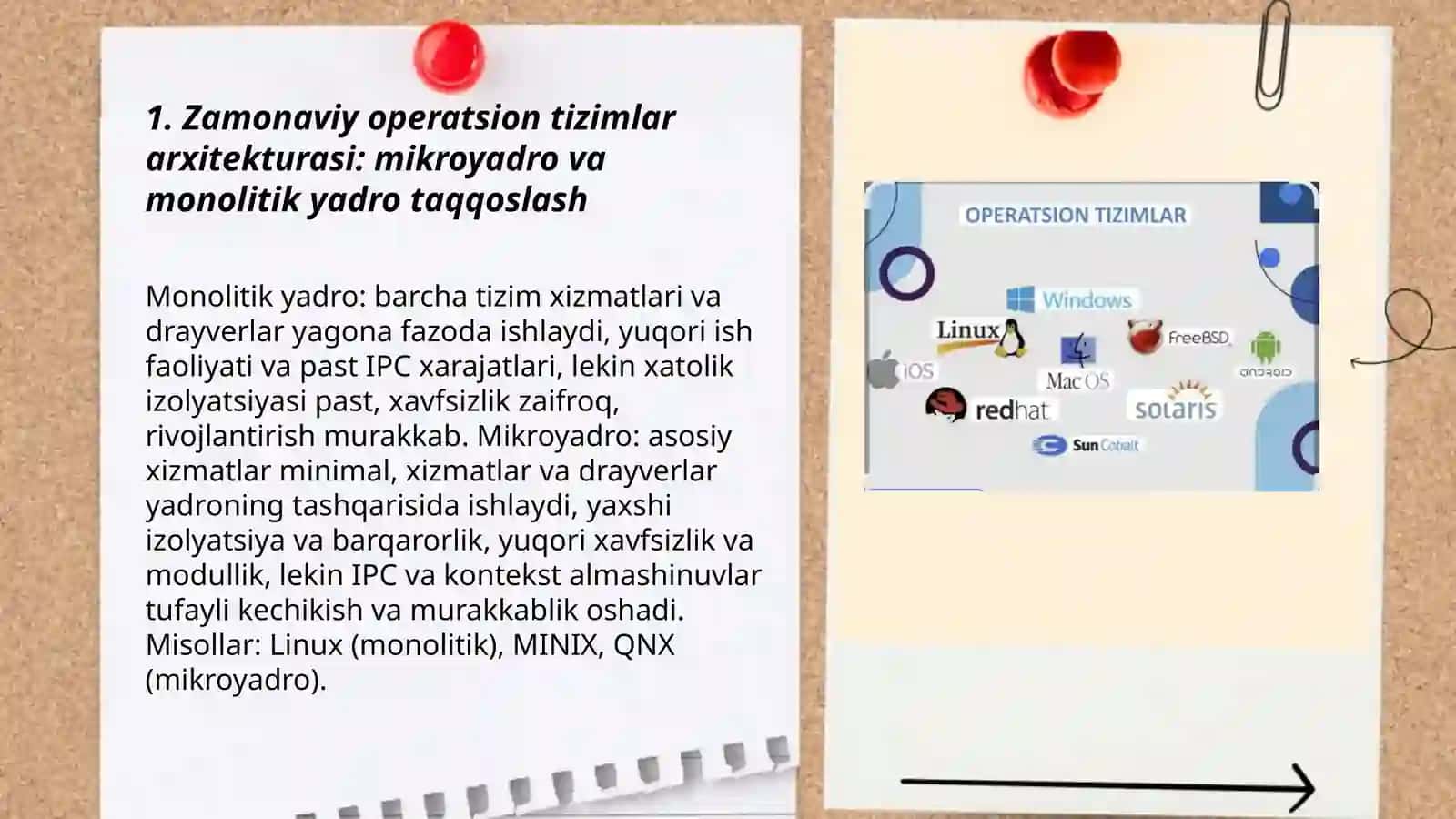 Zamonaviy operatsion tizimlar tahlili 3