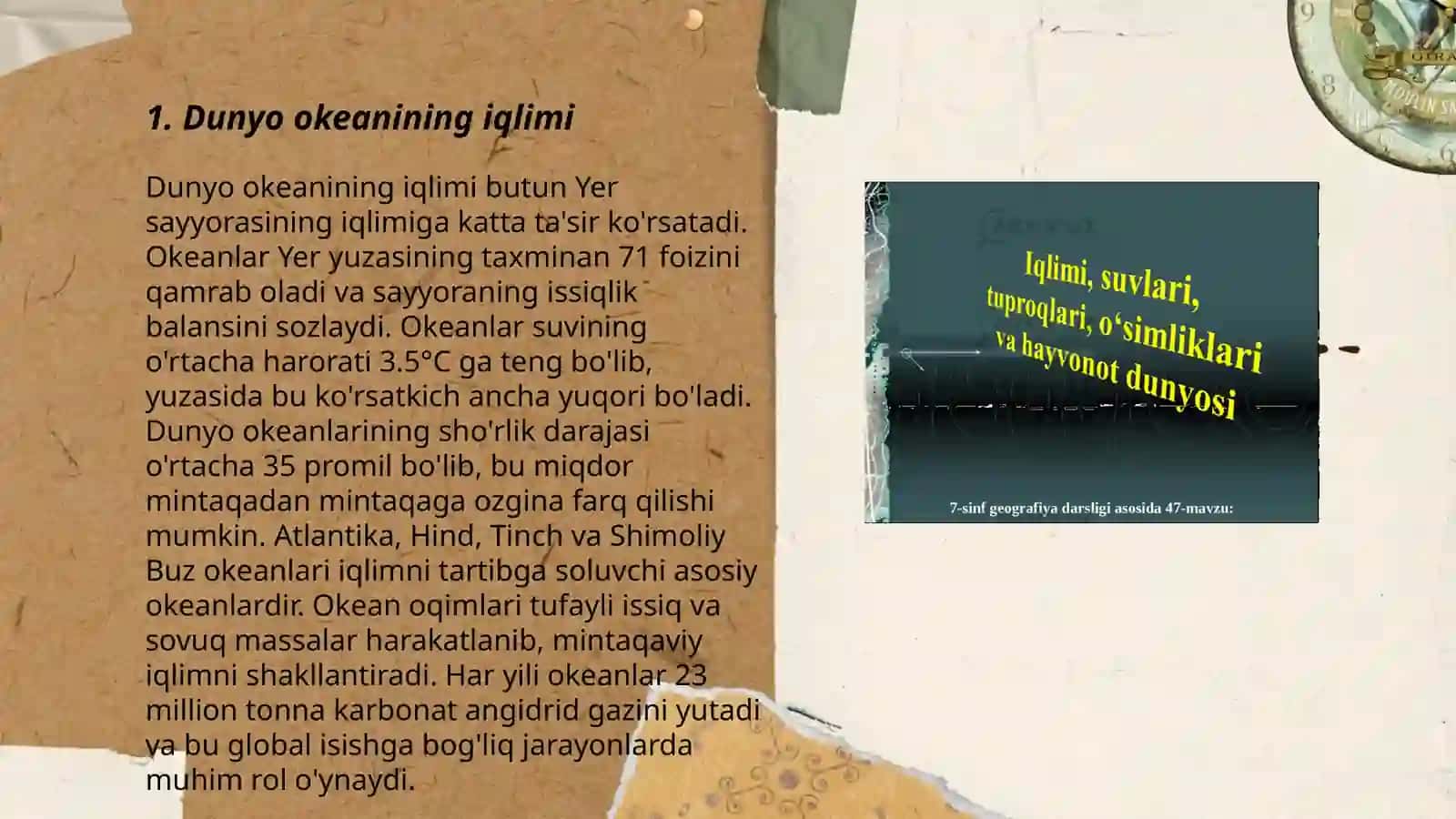 Dunyo okeani iqlimi va ichki suvlari 3