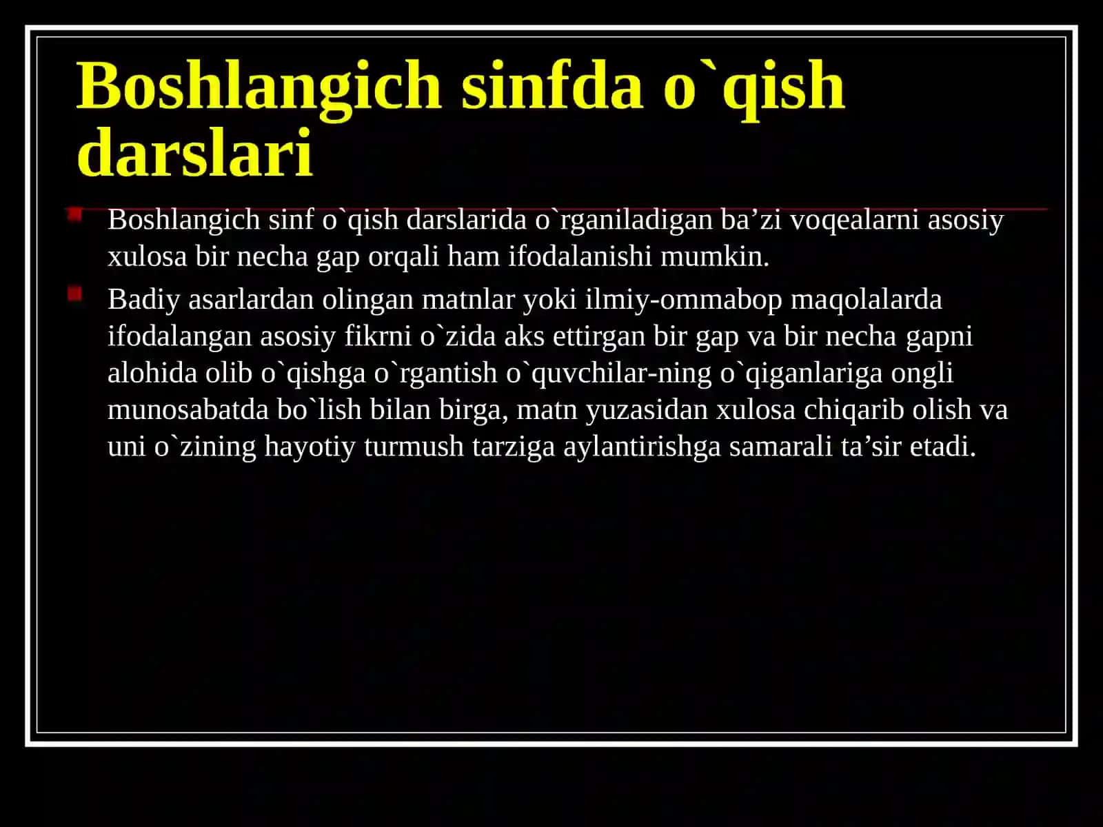Yozma ishlar tashkiliyasi metodikasi 3