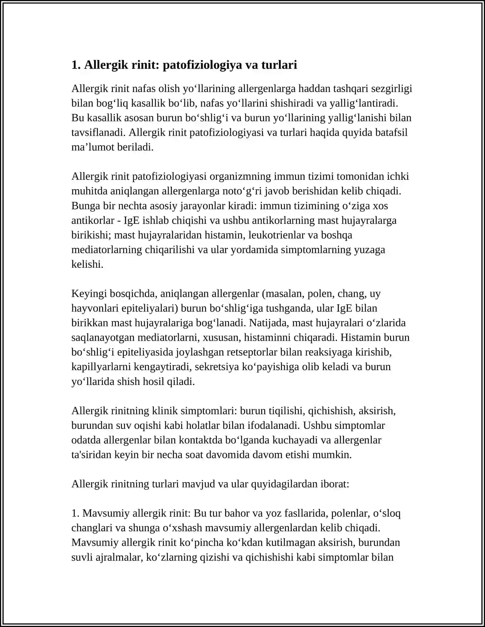 RESPIRATOR ALLERGOZ. ALLERGIK RINIT. ALLERGIK DERMATIT 3
