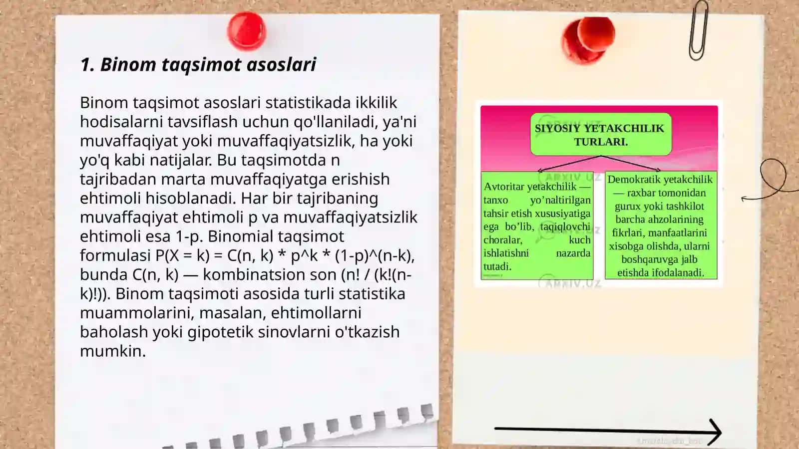 Binom va normal taqsimot tushunchasi 3