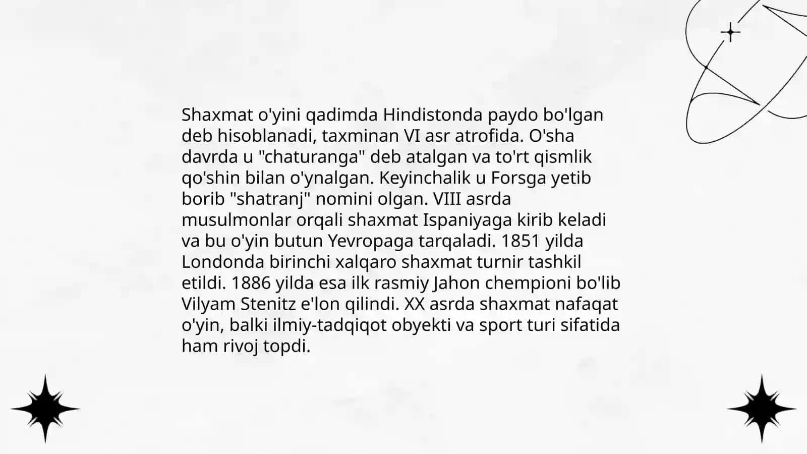 Shaxmat oʻyinining tarixi 3