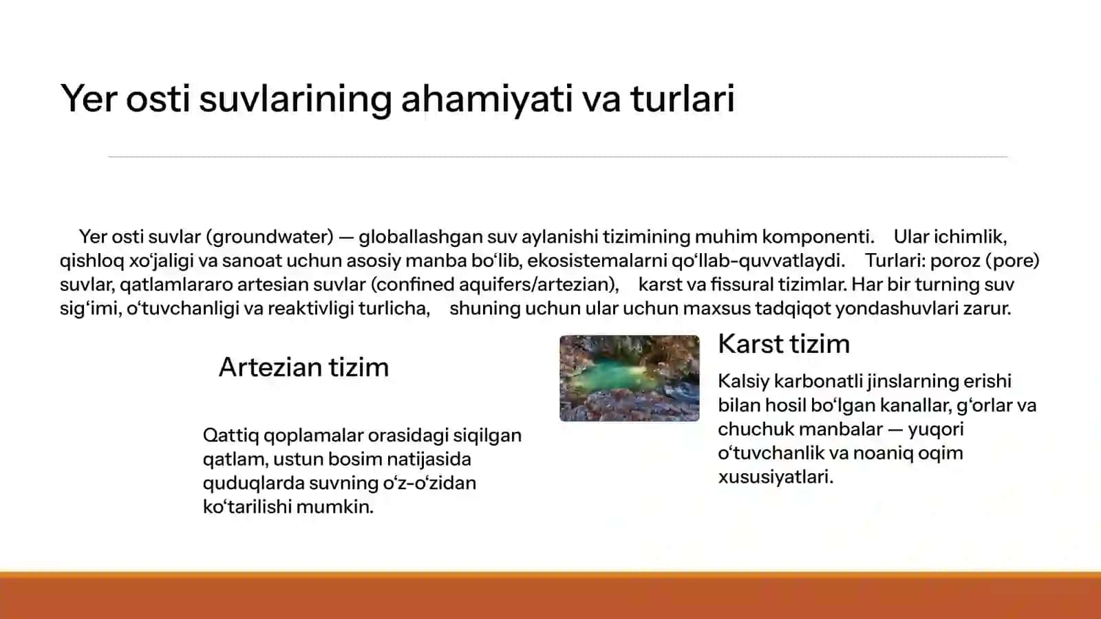 Qatlamlararo artezian va karst suvlar 3