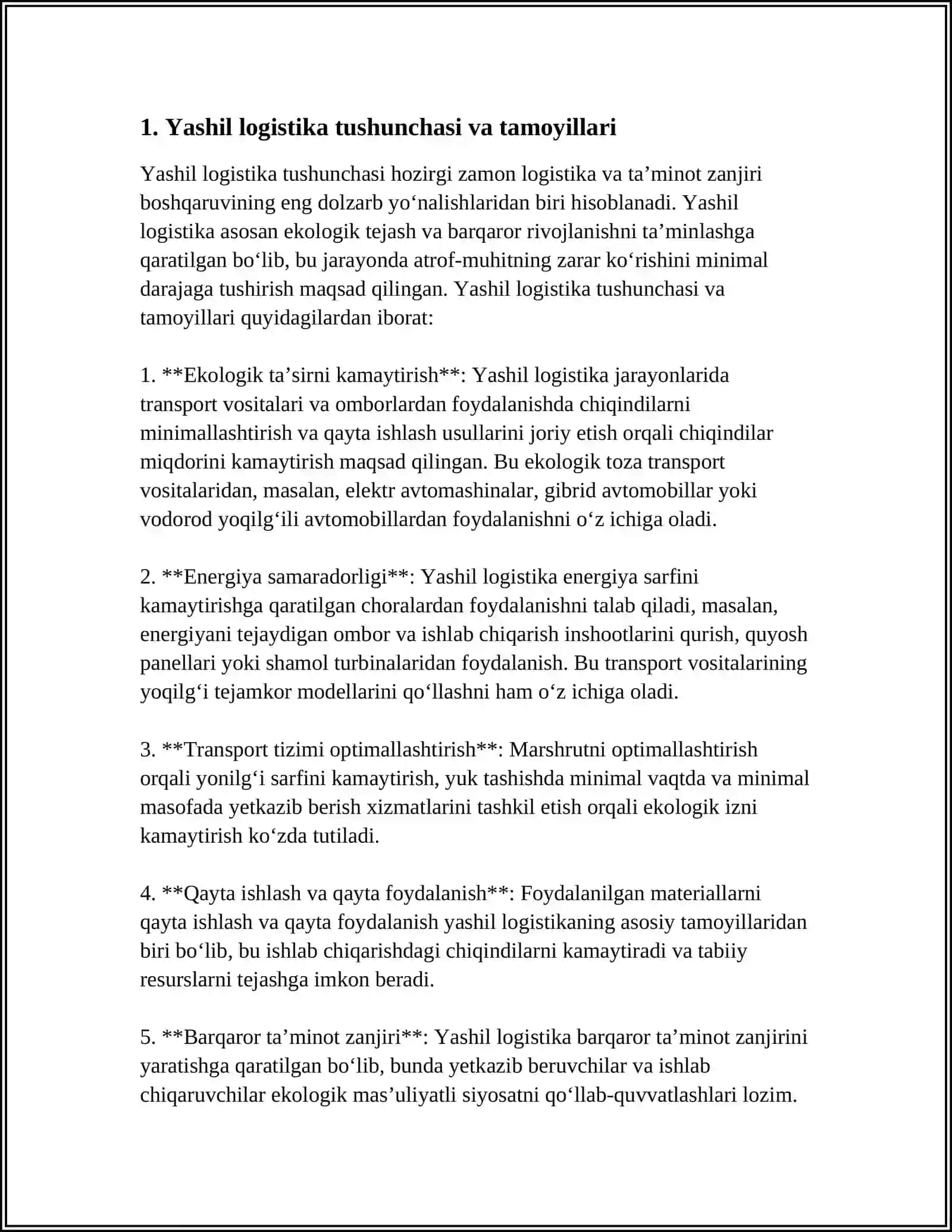 Yashil Logistika va Barqarorlik 3