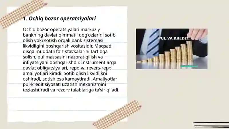 Pul-kredit siyosati vositalari 3