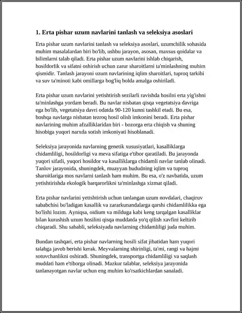 UZUMNI ERTA PISHAR NAVLARINI YETISHTIRISH TEXNOLOGIYASI 3