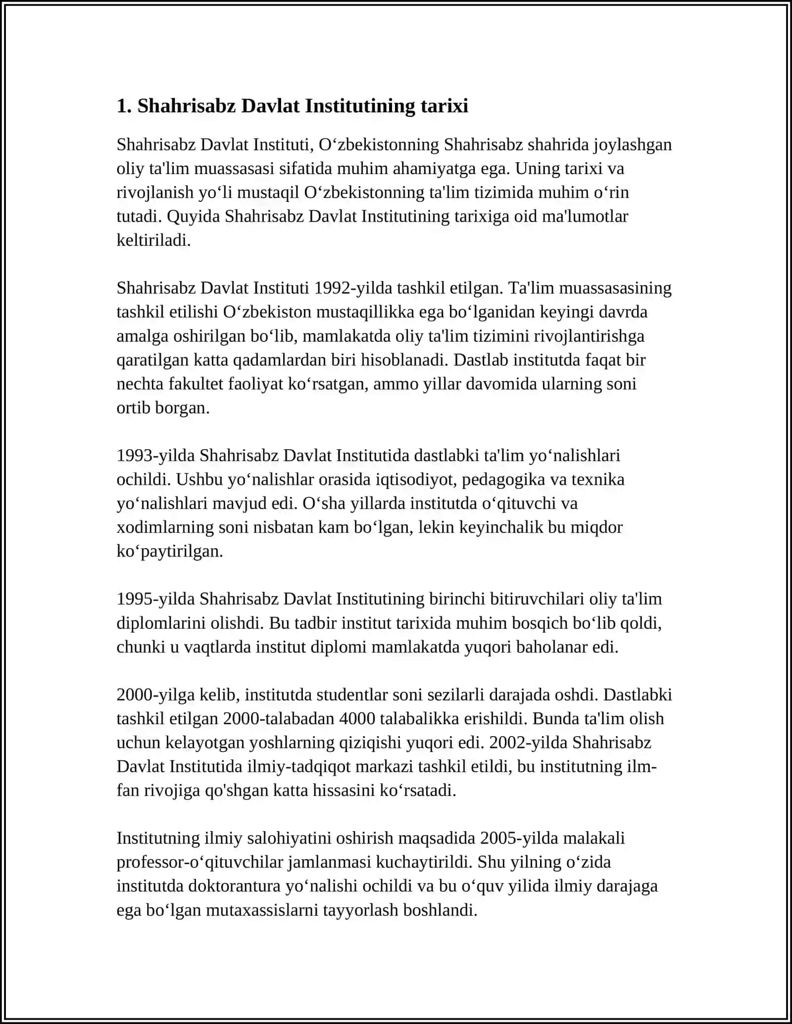 SHAHRISABZ DAVLAT INSITUTI 3