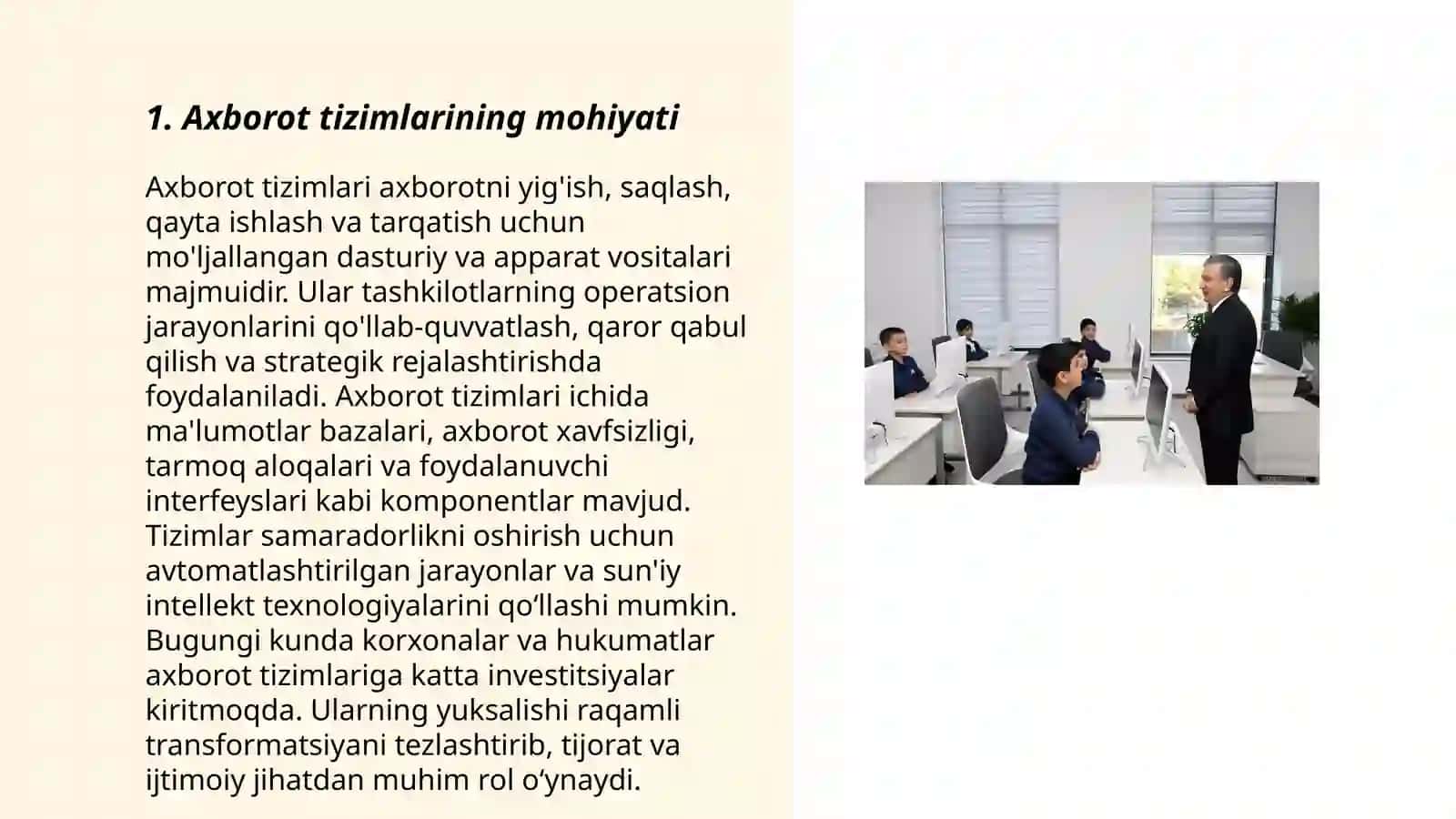 Axborot tizimining tushinchasi 3