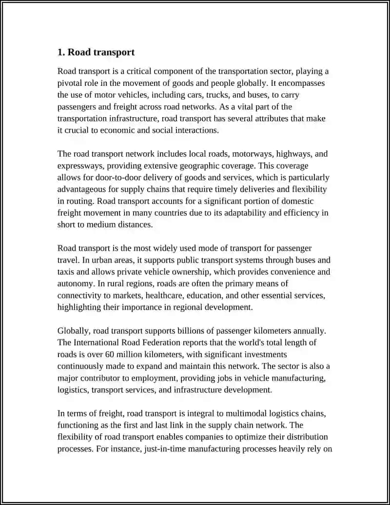 Road Transport 3