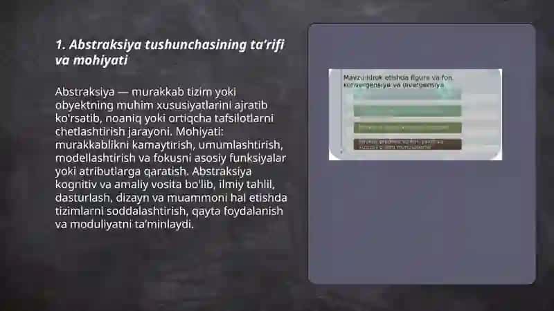 Abstraksiya tushunchasi 3