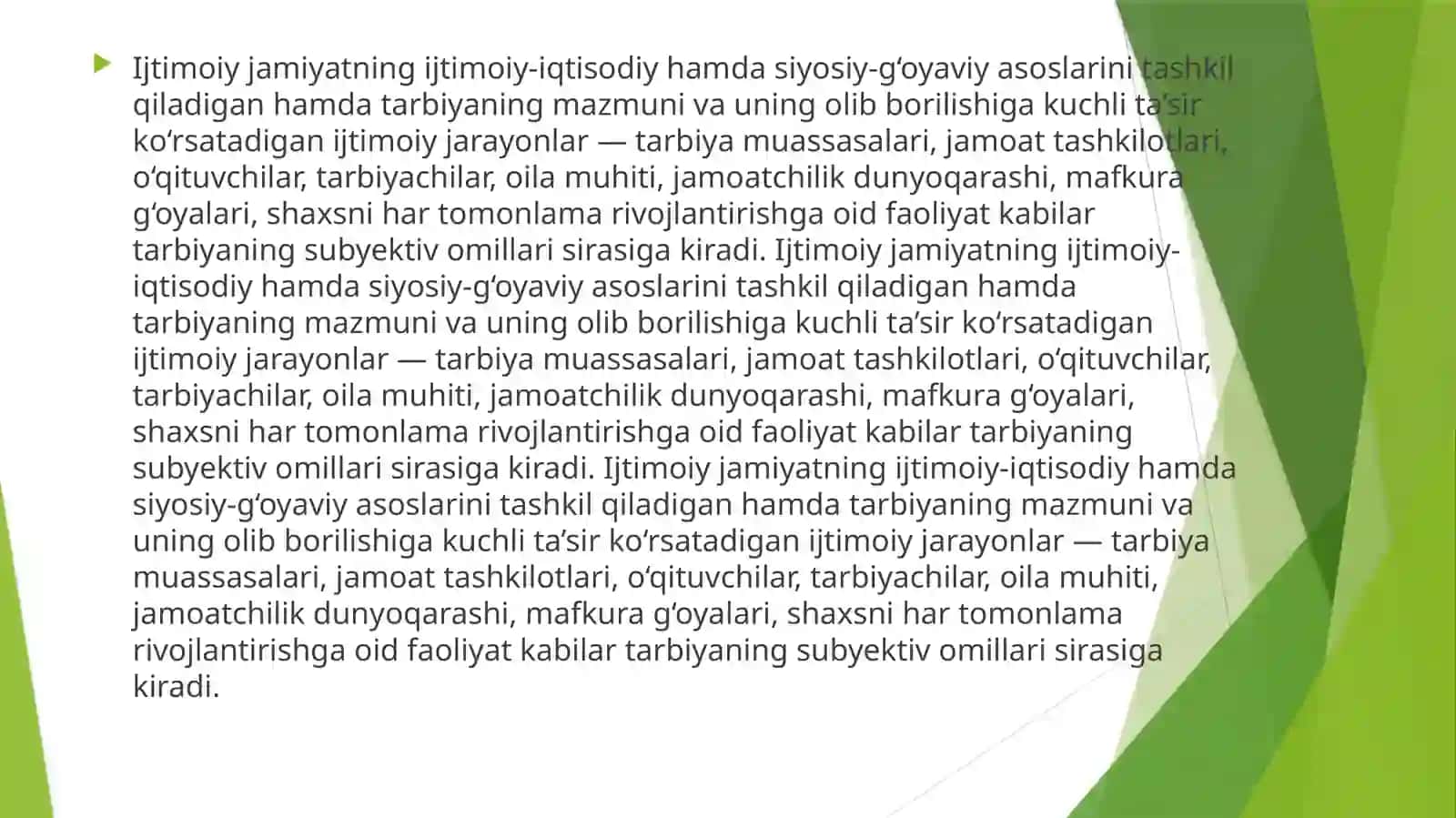 Tarbiya qonuniyatlari va prinsiplari 3