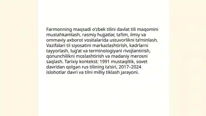 Oʻzbek tili davlat tili sifatidagi nufuzi 3