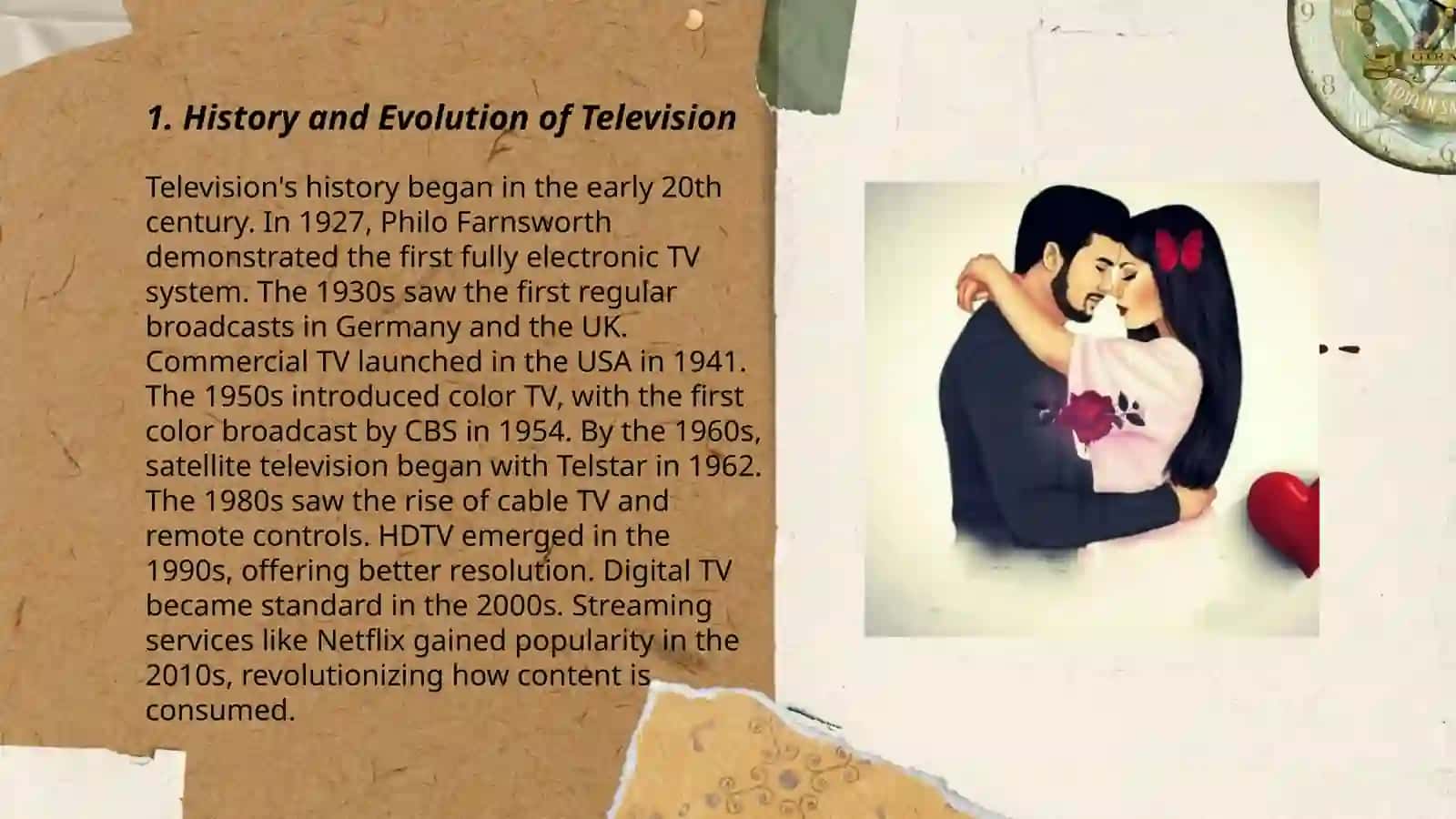 Televizor haqida ingilischa taqdimot rasmlari bilan 3