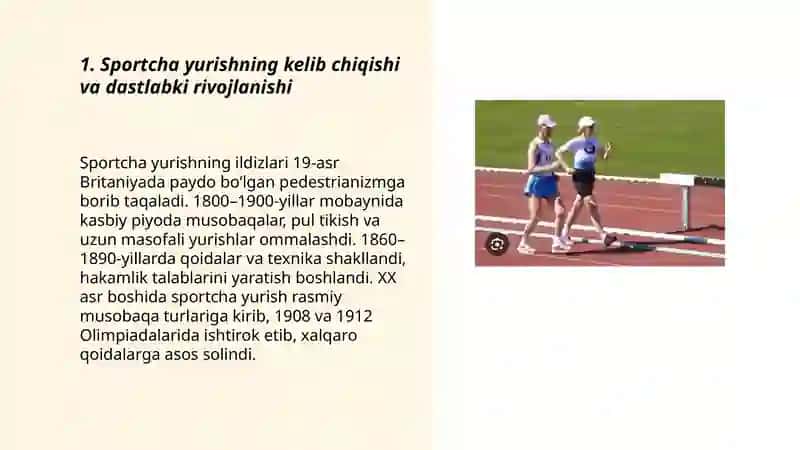 Sportcha yurish tarixi va texnikasi asoslari 3
