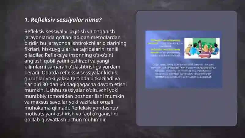 Refleksiv sessiyalar va faol tinglash texnologiyalari 3