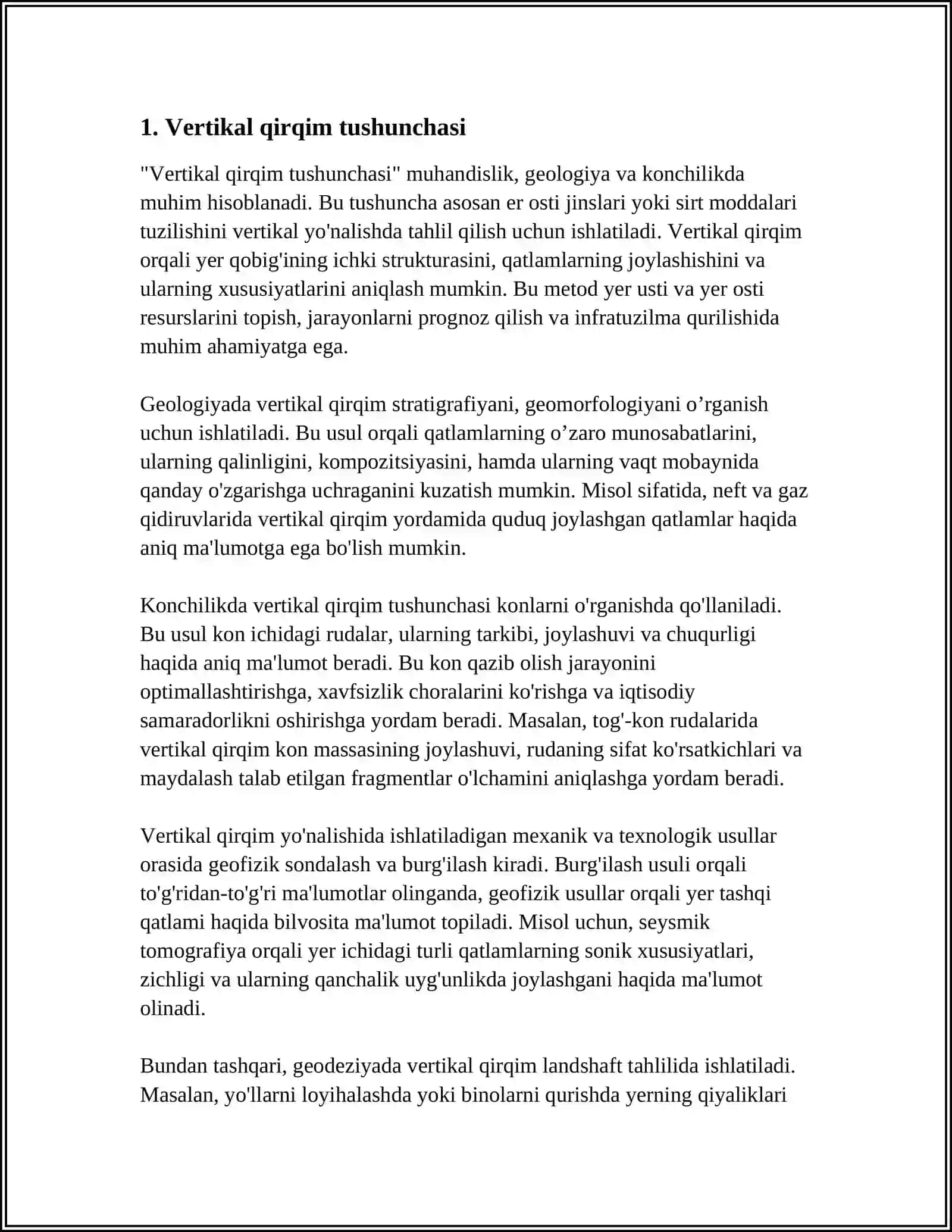 HAJMNI VERTIKAL VA GORIZONTAL QIRQIMLAR YORDAMIDA HISOBLASH 3