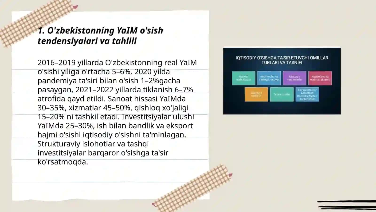 O'zbekiston Iqtisodiyotida iqtisodiy o'sish 3
