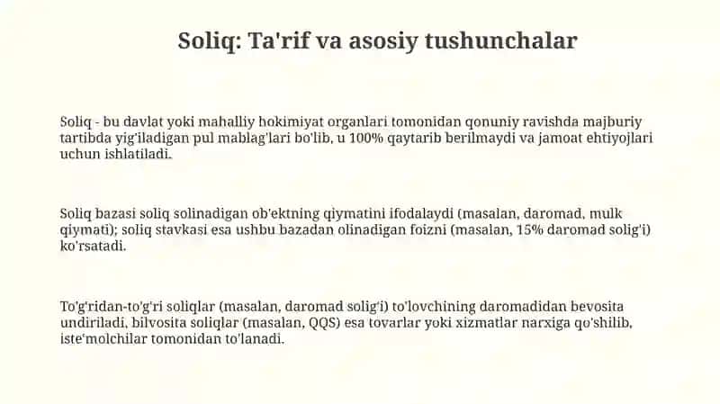 Soliq tushunchasi 3