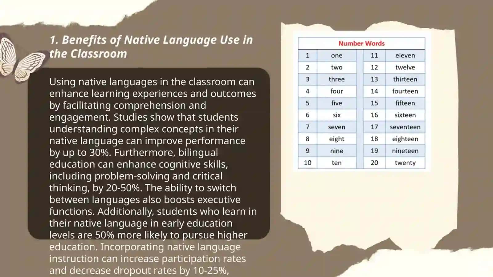 The Use of Native Language in the Classroom 3